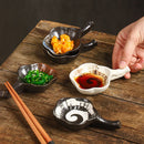 Axyaa 4-Piece Japanese Tableware Set with Chopsticks and Plum Blossom Seasoning Plates