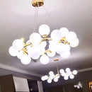 Axyaa Nordic LED Glass Ball Chandelier: Elegant Lighting for Home, Restaurant, and Kitchen