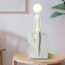 Axya Human Statue Moon Light Desk Lamp Resin Man Decor E27 Bulb Fixture