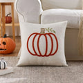 Axyaa Halloween Pillow Cover Pumpkin Ghost Spider Orange Black Home Decor