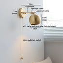 Modern Axyaa Bedside LED Wall Lamps, Swing Arm E27 Bulb, Gold Copper Finish
