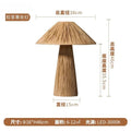 Axyaa Vintage Handmade Hemp Rope Rattan Table Lamp LED E27 Wall Mounted Straw Bedroom Study