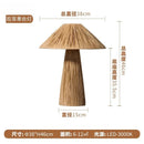 Axyaa Vintage Handmade Hemp Rope Rattan Table Lamp LED E27 Wall Mounted Straw Bedroom Study