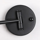 Axyaa Yellow Travertine Interior LED Wall Sconce Black Iron Glass Modern Nordic Bedside Lamp
