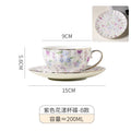 Axyaa Retro Floral Hand-painted Phnom Penh Coffee Cup Saucer - British French Style