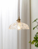 Axyaa Vintage Brass Glass Pendant Light for Kitchen Dining Bedroom