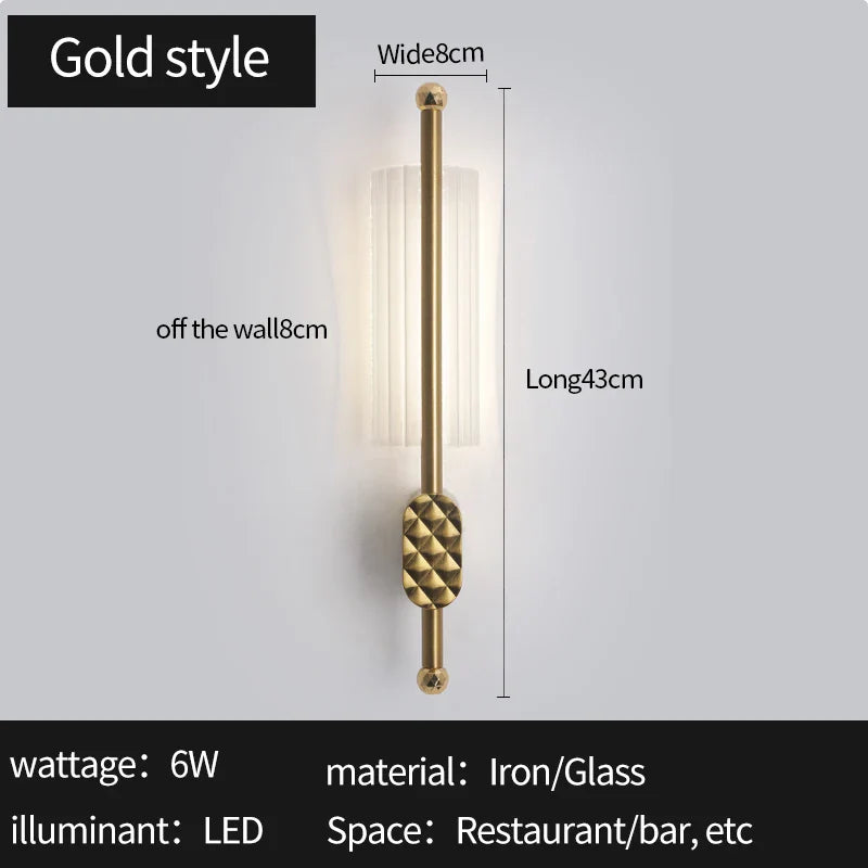 Axyaa Black and Gold European Style Wall Lamp for Home Décor