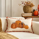 Axyaa Fall Pumpkin Maple Leaf Pillowcase Set - Halloween Thanksgiving Cozy Home Decor