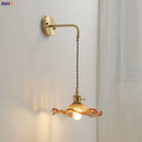 Axyaa Amber Glass LED Wall Sconce Indoor Lighting for Living Room Bedroom Bar