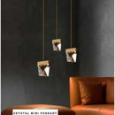 Axyaa Crystal Color Changing Pendant Light for Kitchen Island, Modern Bedside Table Mini Lamp