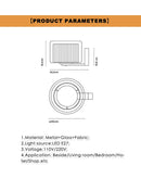 Axyaa LED Glass Fabric Wall Lamp Modern Design for Bedroom Living Study