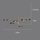 Axyaa LED Chandeliers for Modern Living Room Indoor Lighting