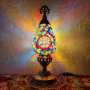 Axyaa Turkish Mosaic Table Lamp Vintage Art Deco Glass Bed Night Light