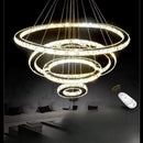 Axyaa Crystal Ring LED Chandelier for Modern Home Lighting