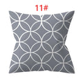 Axyaa 18" Sliver Grey Geometry Striped Pillowcase Home Decor Pillow Cover