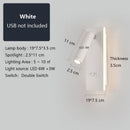 Axyaa Black Brass LED Wall Sconce with USB Port and Switch, 3W Spotlight