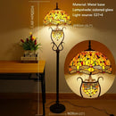 Axyaa Tiffany Stained Glass Floor Lamp - Retro American Style for Living Room & Bedroom