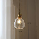 Axyaa Wood LED Pendant Lamp American Vintage Nordic Copper Glass Hanging Light
