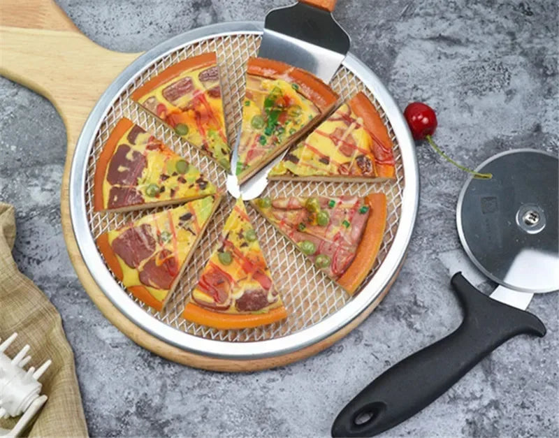 Axya Nonstick Pizza Screen Pan Baking Tray Aluminum Kitchen Tools
