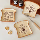 Axyaa Ceramic Toast Plate for Kids: Cute Cartoon Fruit Bowl for Fun Breakfast