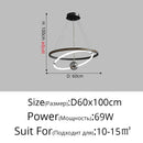 Axyaa Circular LED Pendant Light: Minimalist Nordic Design for Modern Decor