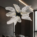 Axyaa Luxury Leaf Petal Chandelier Pendant Light for Home Living Room Restaurant Decor