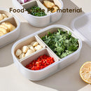 Axyaa 3 Grids Food Storage Box for Garlic, Onion, Pepper - Kitchen Organizer
