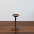 Axyaa Medieval Walnut Candlestick Ornaments - Hand-Turned French Wooden Table Atmosphere Holder