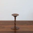 Axyaa Medieval Walnut Candlestick Ornaments - Hand-Turned French Wooden Table Atmosphere Holder