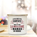 Axyaa Best Mom French Enamel Mug -  Creative Coffee Cup Gift