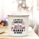 Axyaa Best Mom French Enamel Mug -  Creative Coffee Cup Gift