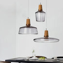 Axyaa Solid Wood Art Glass Pendant Chandelier for Home Decor