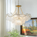 Axyaa Light Luxury Crystal Chandelier for Living Room, Bedroom, Dining Room