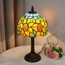 Axyaa Sunflower Stained Glass Table Lamp - Aesthetic Bedroom Living Room Decor