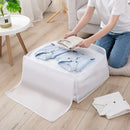 Axyaa White Wardrobe Quilt Blanket Organizer Waterproof Bag Zipper Storage