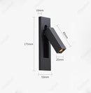 Axyaa LED Rotatable Wall Lamp USB Charging for Bedroom Reading Living Room