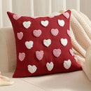 Axyaa Heart Embroidery Pillow Cover for Sofa Living Room Decor