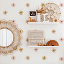 Axyaa Daisy Floral Wall Stickers: Kids Room & Living Room Cartoon Flowers Decals