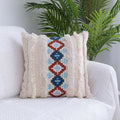 Axyaa Beige Tassels Pillow Case - Tufted Nordic Style Cushion Covers