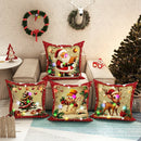 Christmas LED Luminous Pillowcase with Santa Claus Snowman Tree Design by Axyaa