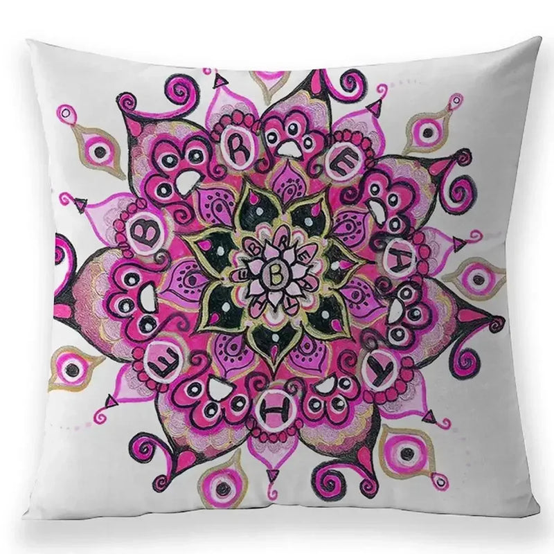 Axyaa Bohemian Mandala Pillow Case - 45*45 cm - Linen Pillowcases