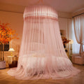 Axyaa Summer Round Top Mosquito Net for Princess Bed