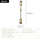 Axyaa Copper Glass LED Wall Lamp for Living Room Bedroom Studio