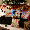 Christmas Cartoon Pattern Pillow Covers by Axyaa - For Sofa, Bedroom, Car