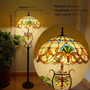 Axyaa Retro Stained Glass Tiffany Floor Lamp for Living Room and Bedroom