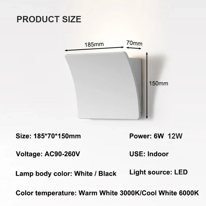 Axyaa Modern Aluminium LED Wall Lamp for Bedroom, Living Room and Corridor Indoor Lighting