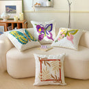 Axyaa Pastoral Flower Embroidery Pillowcase - Canvas Towel Sofa Cushion Cover