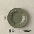 Axyaa Handmade Ceramic Dining Plate Set Japan Style Restaurant Tableware