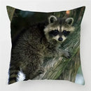 Axyaa Raccoon Wildlife Print Pillowcase for Home Bed Chair Decor