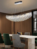 Axyaa Crystal Round Ceiling Light: Modern Minimalist LED Fixture for Master Bedroom